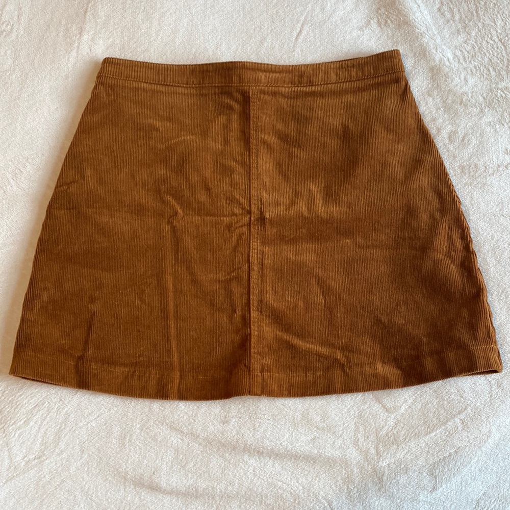 Corduroy brown high waisted skirt